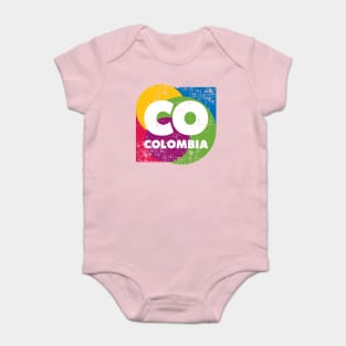 Colombia - CO - logo vintage design Baby Bodysuit